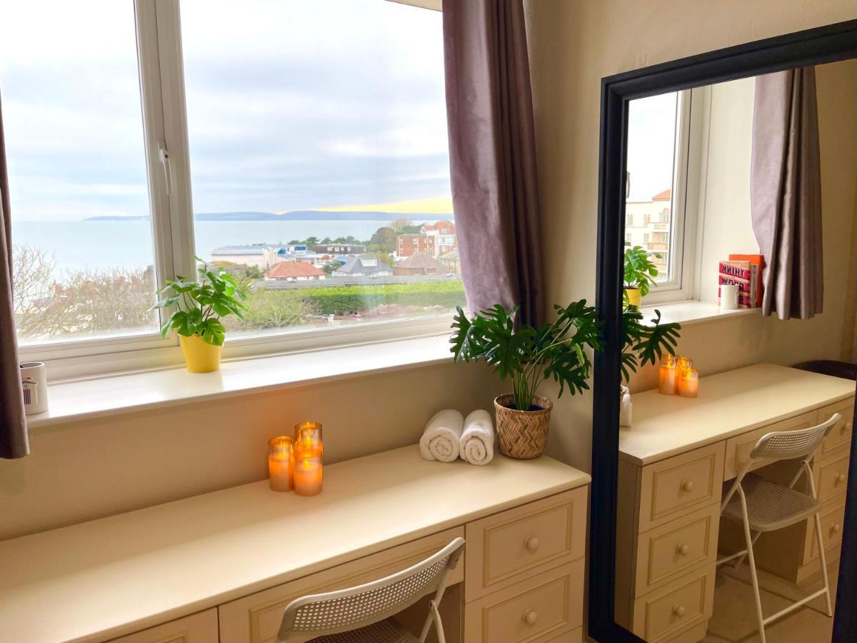 Sea View Family Stay By Beach Gym & Parking Bournemouth Esterno foto