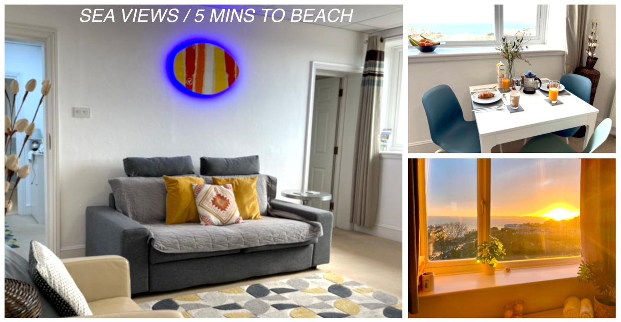 Sea View Family Stay By Beach Gym & Parking Bournemouth Esterno foto